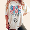 Boom Boom baby Reveal Shirt 4th of July Pregnancy Announcement Shirt Patriotic Maternity Tee Fourth July Gender Reveal...