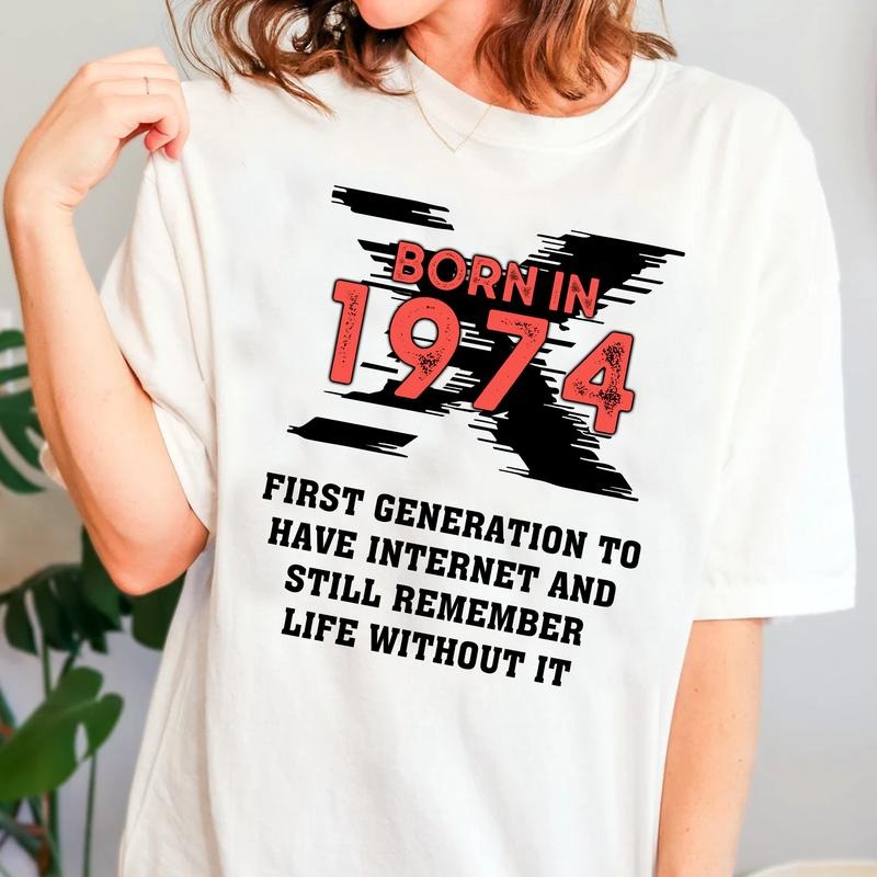 Born In 1974 Generation X Shirt, Gen X TShirt, Gen X Colors TShirt, Generation X T-Shirt, Raised on Hose Water and...