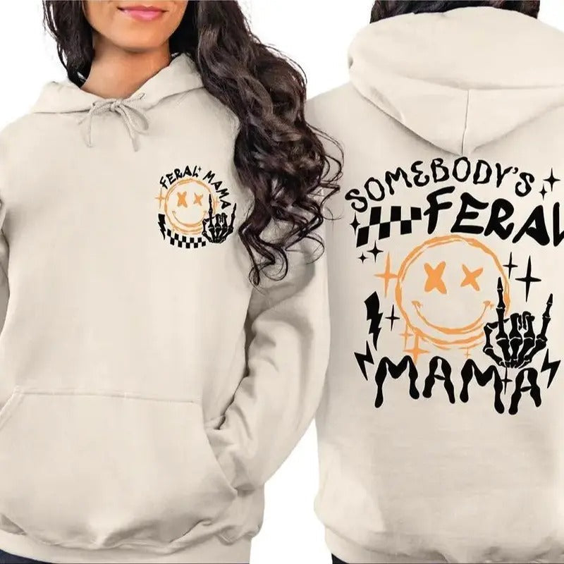 Both Side Stylish Feral Mamas And Mothers Day Gift Unisex Hoodie Sweatshirt, Hoodie, Comfort Colors T-Shirts | PureTeeCo.com