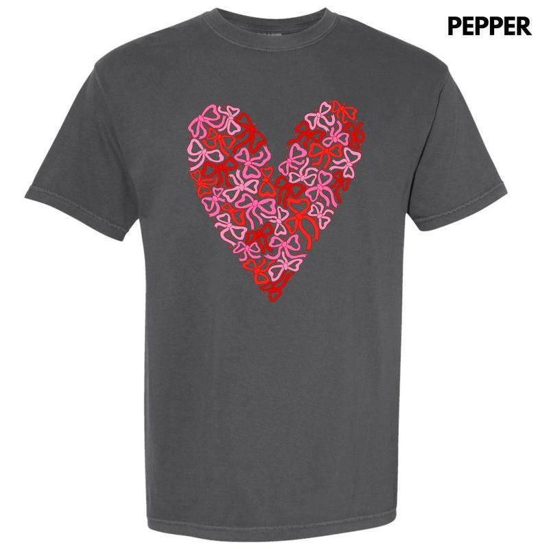 Bow Filled Heart Comfort Colors T-Shirt 'NLB' Hoodie, Sweatshirt | PureTeeCo.com