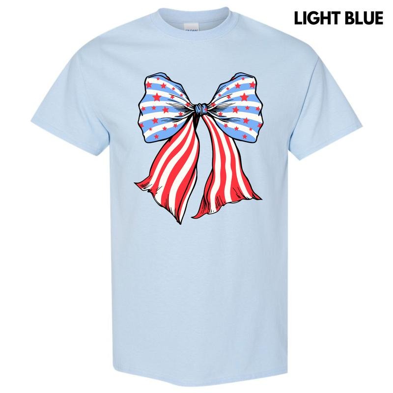 Bow-tiful Stars & Stripes Gildan Short Sleeve T-Shirt 'NLB' Hoodie, Sweatshirt | PureTeeCo.com