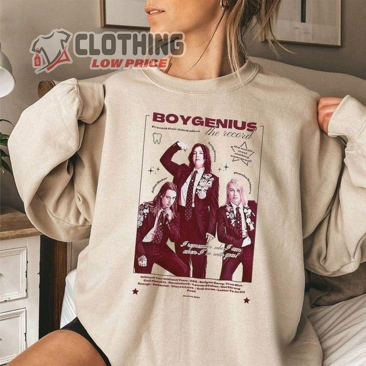 Boygenius Red Rocks Tour Sweatshirt - Band Merch, Ticketmaster Concert , Unisex Fan Apparel T-Shirts, Hoodie | PureTeeCo.com