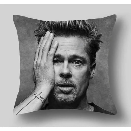 Brad Pitt Photo Collage Pillow Case Bedroom Decoration Brad Pitt birthday Gift Pillows Cover Brad Pitt Christmas Gift Christmas Decorations