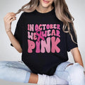 Breast Cancer Awareness Groovy Shirt, In October We Wear Pink Shirt, Breast Cancer Month, Breast Cancer Tee for Women,...