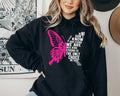 Breast Cancer Butterfly Sweatshirt, Pink Ribbon Team Hoodie, Matching Support Sweater, Survivor Hoodie, Fight Sweater For...