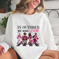 Breast Cancer Survivor Shirt, In October We Wear Pink Tshirt, Pink Movie Breast Cancer Month Halloween Shirt Hoodie,...