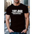 Breathable Men's Regular Fit TOP DAD T-shirt, Comfortable Chic Round Neck Tee for Workout & Daily Commute, Best Summer...