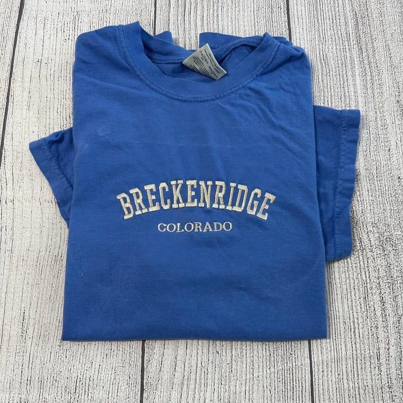 Breckenridge Colorado embroidered T-shirt; gift for teachers Hoodie, Sweatshirt | PureTeeCo.com