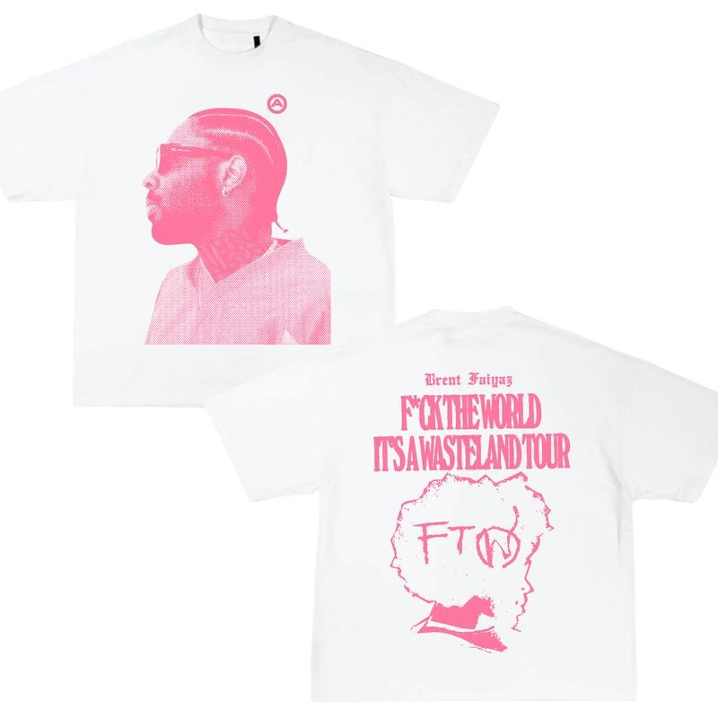 Brent Faiyazzz PINK Wasteland Crewneck T-Shirt, Short Sleeve Outfits Gift for Fans Hoodie, Sweatshirt | PureTeeCo.com