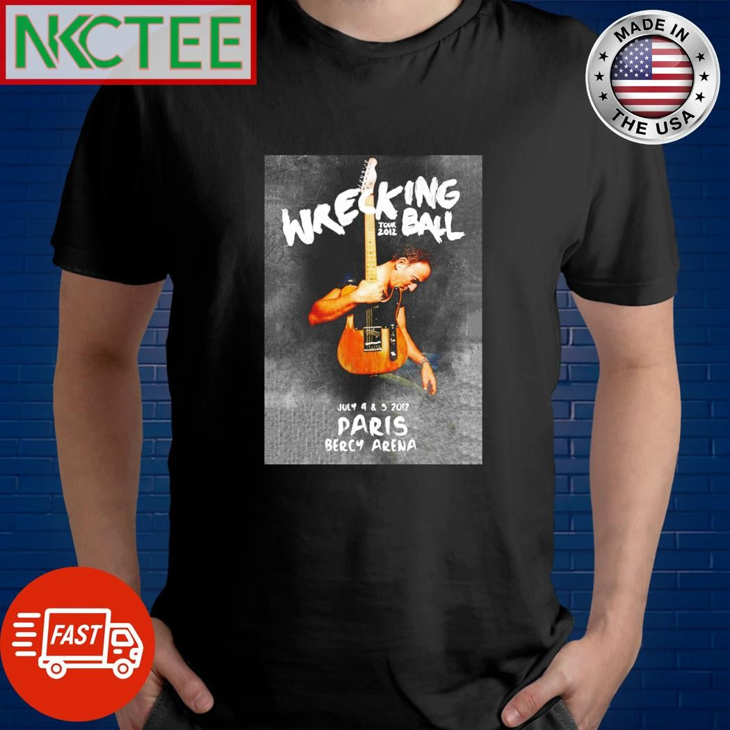 Bruce Springsteen E Street Band 2012 Wrecking Ball World Tour Paris Bercy Arena shirt