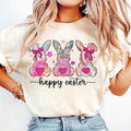 Brushstroke Bunny T-shirt, Preppy Coquette, Girly Easter Bow, Bunny Girl Hoodie, Sweatshirt | PureTeeCo.com