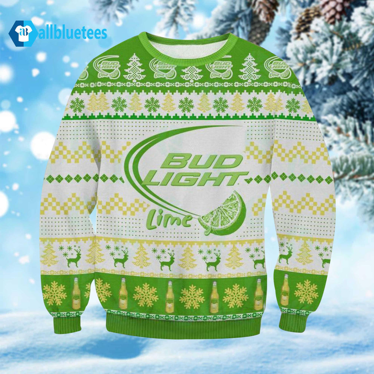 Bud Light Lime Christmas Ugly Sweater