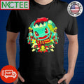 Bulbasaur Christmas Amphibian cartoon graphic T-Shirt