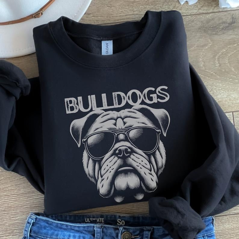 Bulldogs Mascot Crewneck Sweatshirt Bulldog Shirt Bulldog Sweatshirt Bulldog Mascot Shirt Bulldogs Crewneck College Merch...