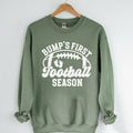 Bump's First Football Season Shirt, Football Pregnancy Announcement Maternity Tee Hoodie, Sweatshirt | PureTeeCo.com