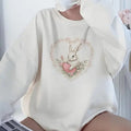 Bunny Sweatshirt Coquette Sweatshirt Trendy Crewneck Aesthetic Sweatshirt e Sweatshirt Gift For Her Hoodie and Sweater;...