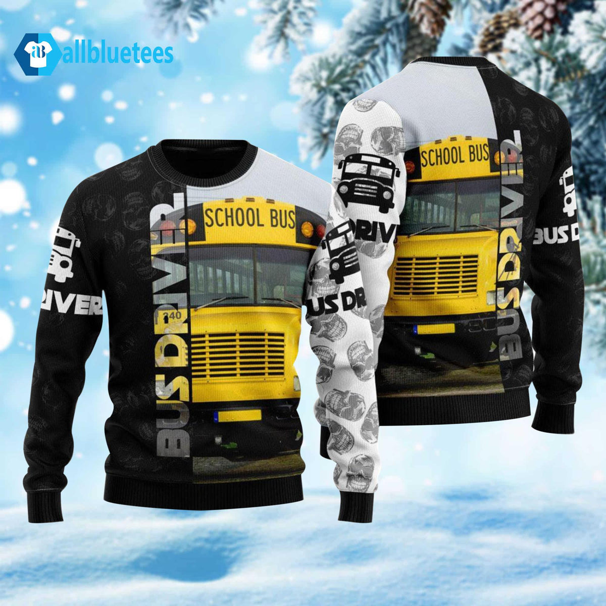 Bus Driver Christmas Ugly Sweater