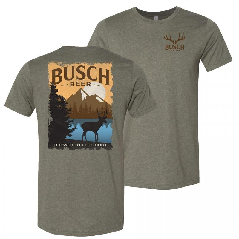 Busch Beer Brewed For The Hunt Front and Back Print T-Shirt Hoodie, Sweatshirt | PureTeeCo.com