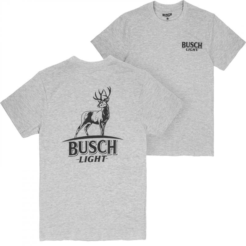 Busch Light Deer Grey Colorway Front and Back Print T-Shirt Hoodie, Sweatshirt | PureTeeCo.com