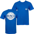 Busch Light Front And Back Print Blue Pocket Tee Shirt Hoodie, Sweatshirt | PureTeeCo.com