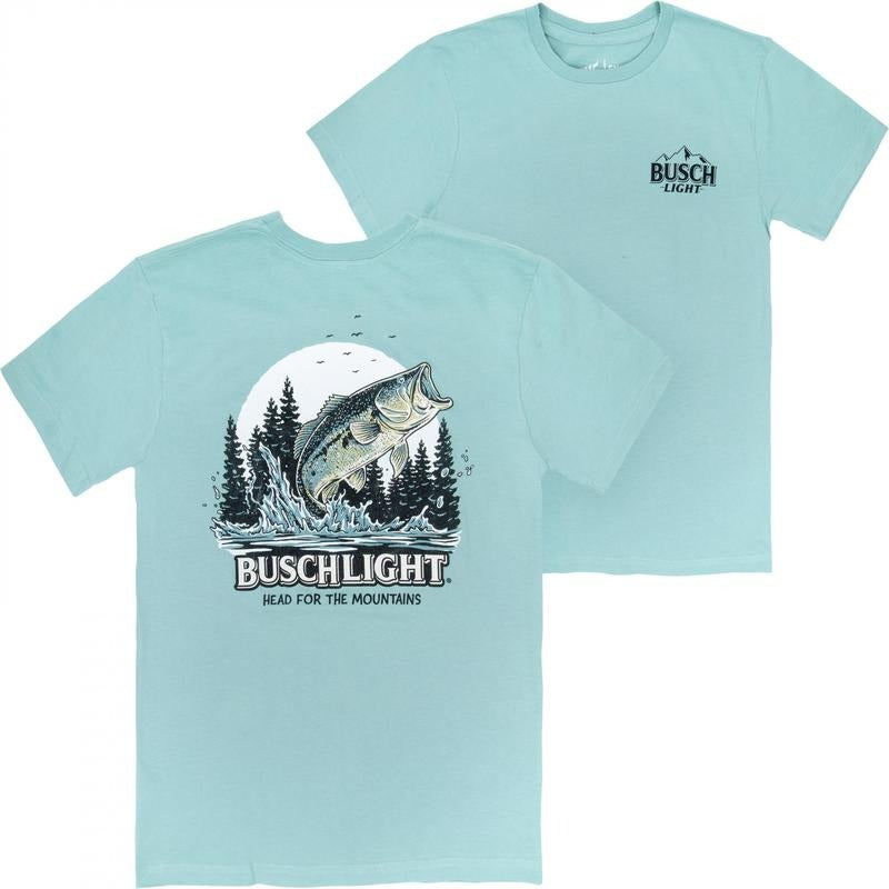 Busch Light Wild Bass Front and Back Print T-Shirt Hoodie, Sweatshirt | PureTeeCo.com