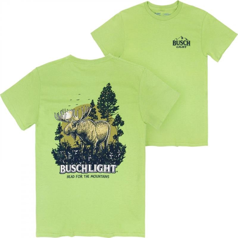 Busch Light Wildlife Moose Front and Back Print T-Shirt Hoodie, Sweatshirt | PureTeeCo.com
