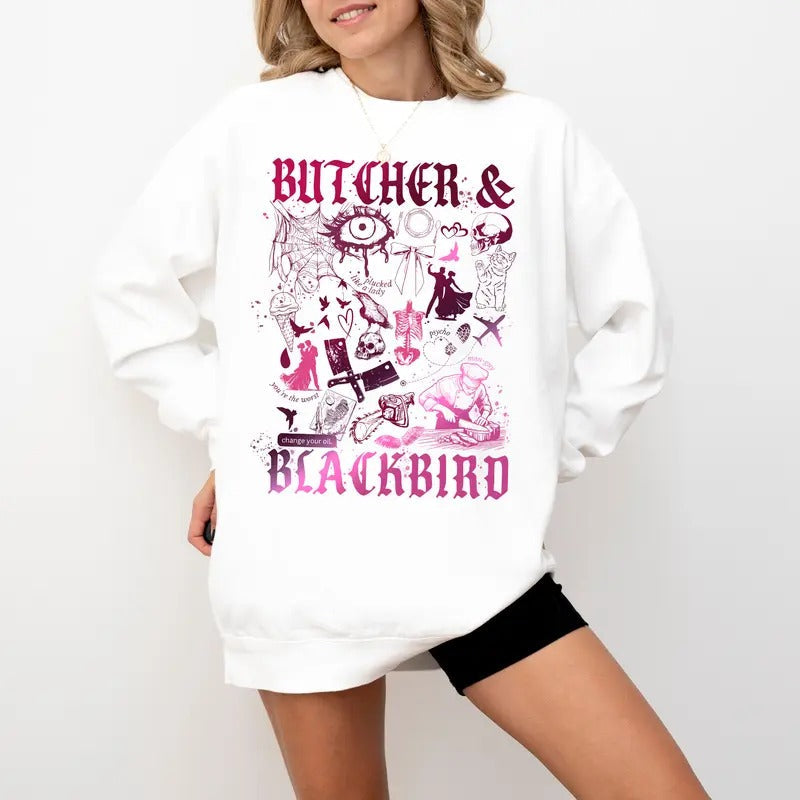 Butcher and Blackbird Sweatshirt,Butcher and Blackbird Shirt,Book Lover Gift,Dark Romance Social Club, Bookish Shirt,...
