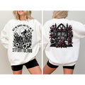 Buy Me Books And Tell Me To STFUATTDLAGG Sweatshirt, Book Lover Librarian Gift, Funny Skeleton Book Shirt, Dark Academia...