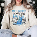 Bye Buddy Hope You Find Your Dad Xmas Sweatshirt, Buddy Whale Christmas Crewneck, Xmas Holiday Movie Tee, Blue Whale Find...