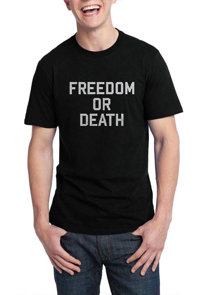 Freedom Or Die Black T-Shirt Hoodie, Sweatshirt | PureTeeCo.com