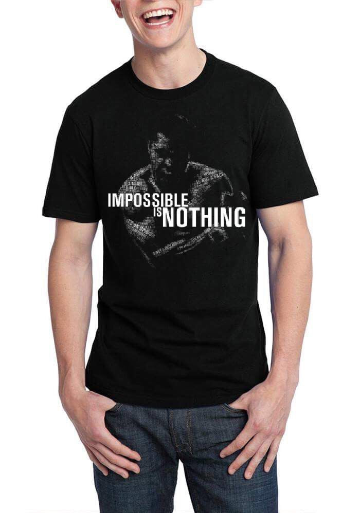 Muhammad Ali Nothing Is Impossible Black T-Shirt Hoodie, Sweatshirt | PureTeeCo.com