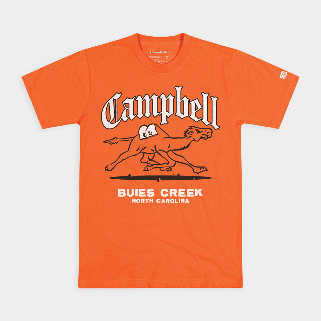 Vintage Campbell Fighting Camels Buies Creek Tee Hoodie, Sweatshirt | PureTeeCo.com (Image 1)