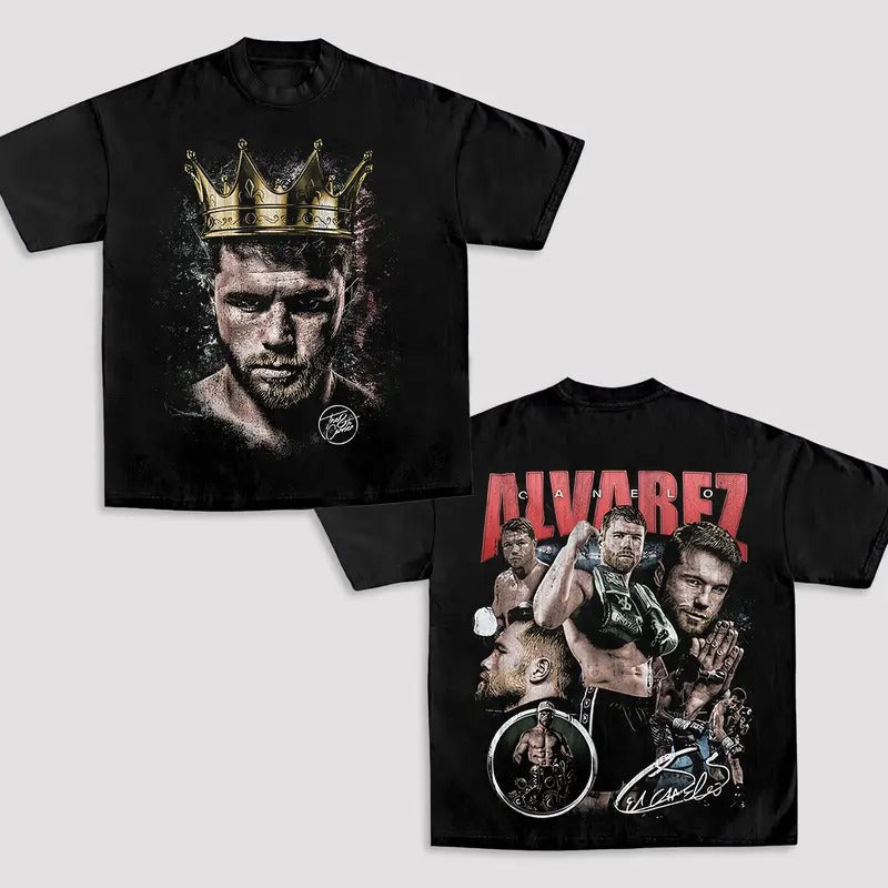 CANELO-KING TEE, Boxing T-shirt, Boxer Tee, Sports Shirt, Athletic Tee, Workout T-shirt, Gift for Him Hoodie Sweatshirt...