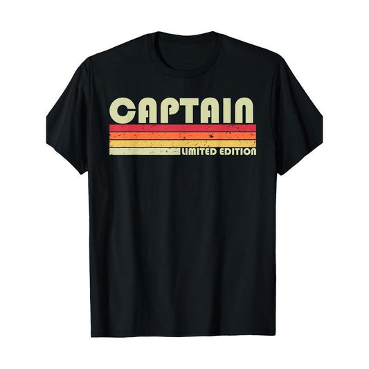 CAPTAIN Funny Job Title Profession Birthday Worker Idea T-Shirt Made in USA