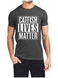Catfish Lives Matter Charcoal Grey Half Sleeve T-Shirt Hoodie, Sweatshirt | PureTeeCo.com