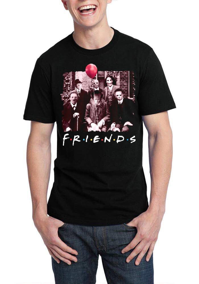 Horror Friends Black T-Shirt Hoodie, Sweatshirt | PureTeeCo.com