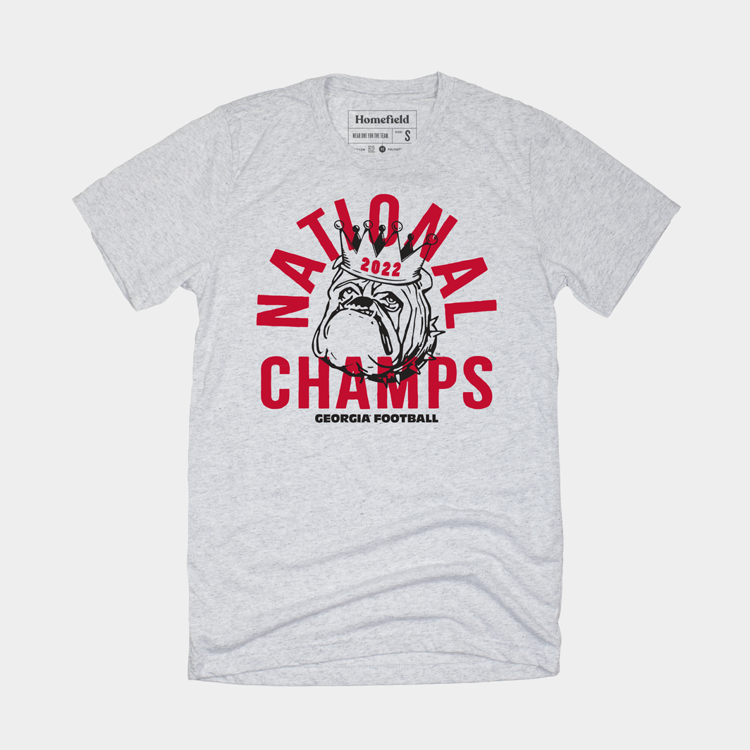 Georgia 2022 National Champs Crown Tee Style001 Hoodie, Sweatshirt | PureTeeCo.com