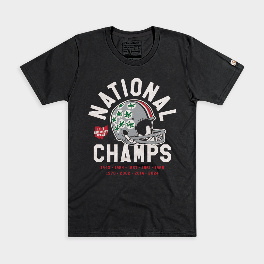 Ohio State Football 2024 National Champions Helmet Stickers Tee Style001 Hoodie, Sweatshirt | PureTeeCo.com