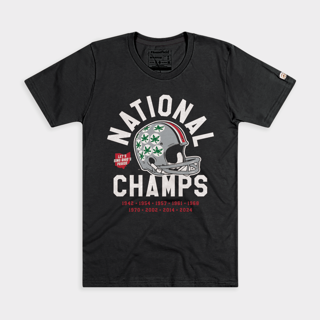 Ohio State Football 2024 National Champions Helmet Stickers Tee Style001 Hoodie, Sweatshirt | PureTeeCo.com