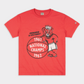 Cincinnati Basketball National Champs Vintage Heavyweight Tee Hoodie, Sweatshirt | PureTeeCo.com (Image 1)