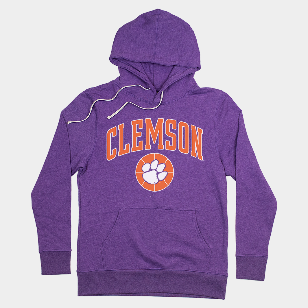 Clemson Basketball Tiger Paw Hoodie T-Shirts, Sweatshirt | PureTeeCo.com (Image 1)
