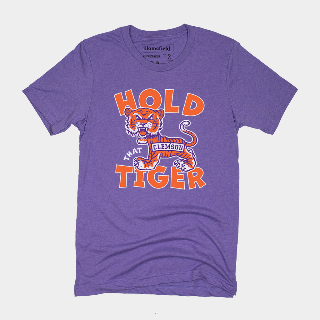 Vintage Clemson Hold that Tiger T-Shirt Hoodie, Sweatshirt | PureTeeCo.com (Image 1)