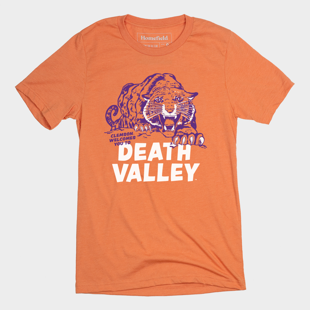 Vintage Clemson Tigers Death Valley T-Shirt Hoodie, Sweatshirt | PureTeeCo.com (Image 1)