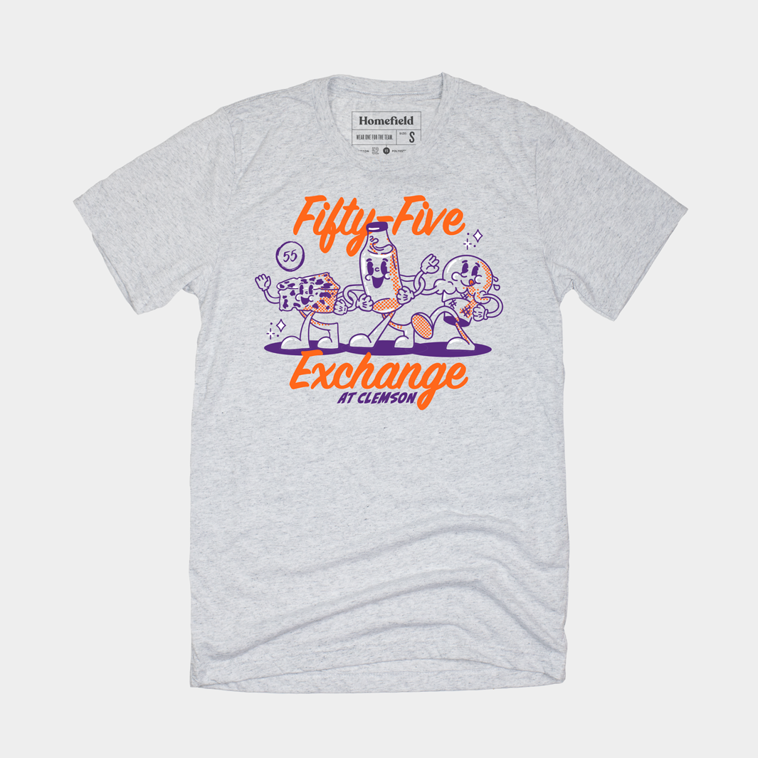 Clemson 55 Exchange Tee Hoodie, Sweatshirt | PureTeeCo.com
