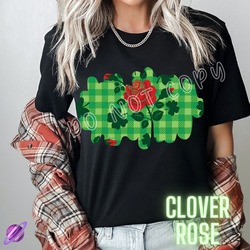 CLOVER ROSE - LETS GET LUCKY RUN-UNISEX TEE ADULTS/KIDS Hoodie, Sweatshirt | PureTeeCo.com (Image 1)