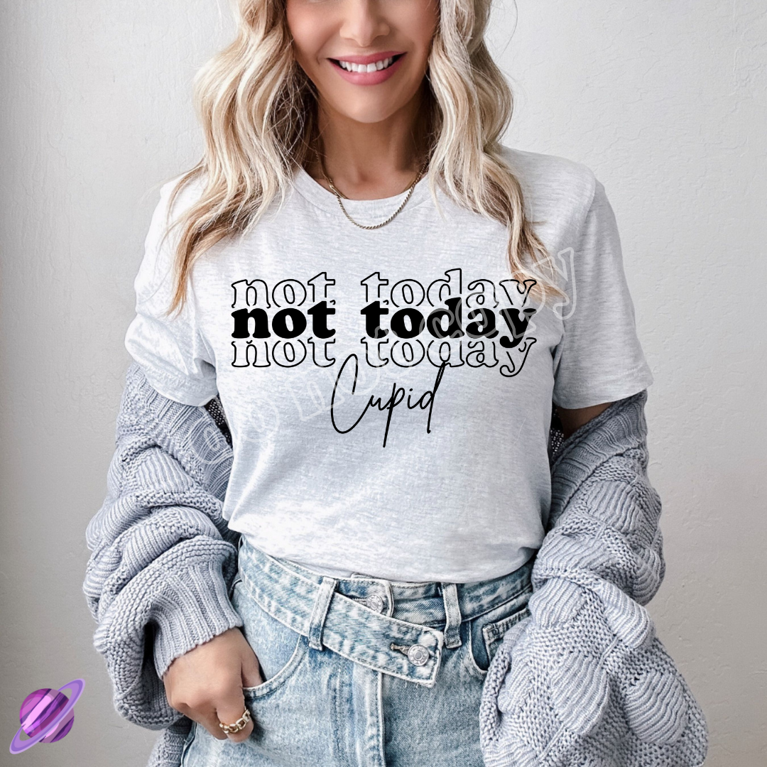 NOT TODAY CUPID TEE Hoodie, Sweatshirt | PureTeeCo.com (Image 1)