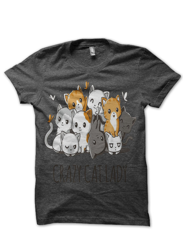 Crazy Cat Lady Half Sleeve T-Shirt Hoodie, Sweatshirt | PureTeeCo.com