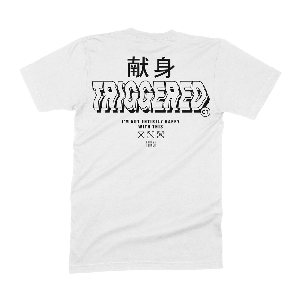 Chris Turner - Triggered Shirt (White) Hoodie, Sweatshirt | PureTeeCo.com (Image 3)