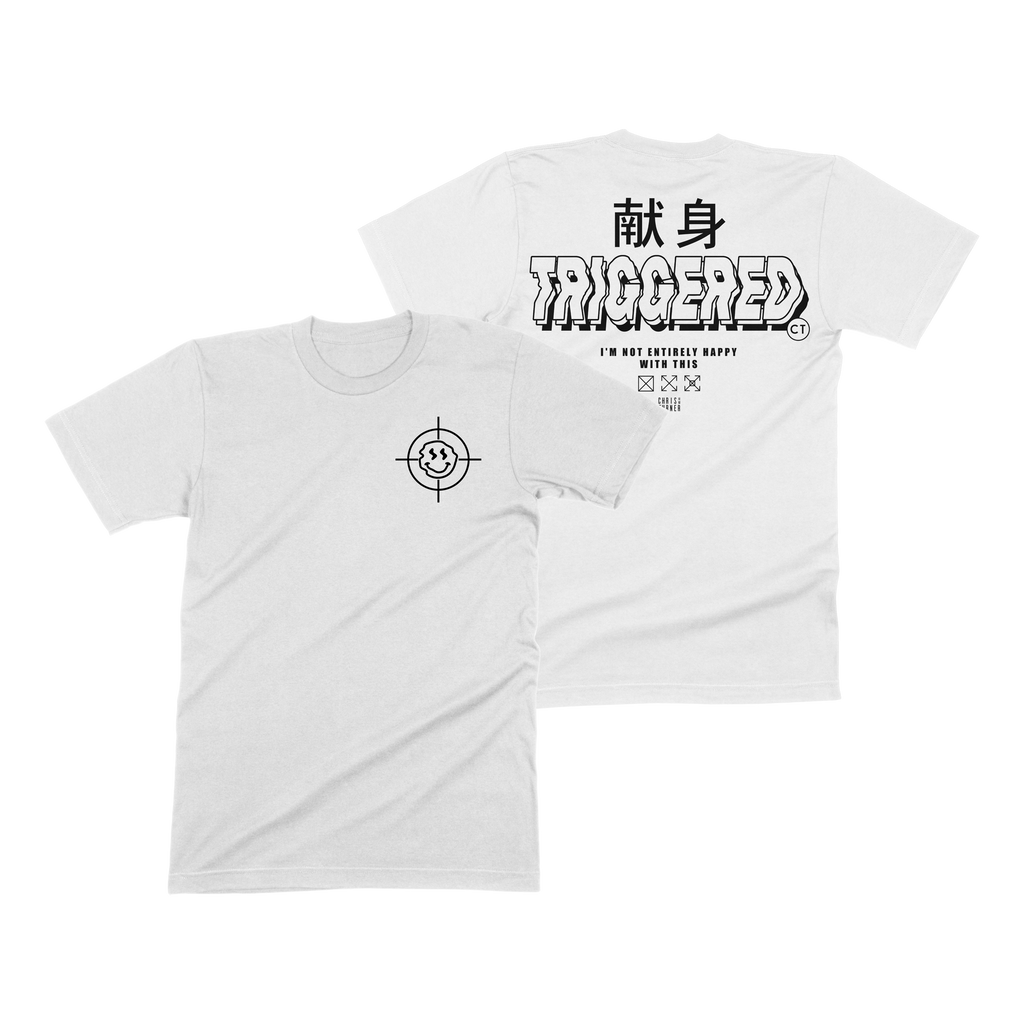 Chris Turner - Triggered Shirt (White) Hoodie, Sweatshirt | PureTeeCo.com (Image 1)