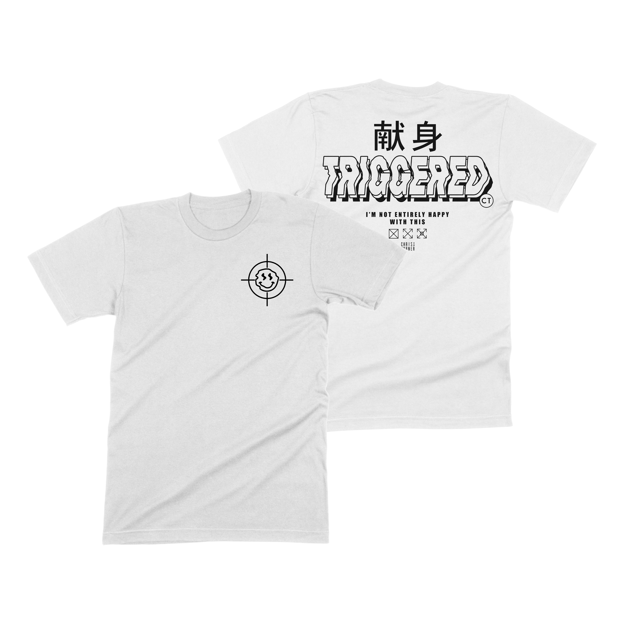 Chris Turner - Triggered Shirt (White) Hoodie, Sweatshirt | PureTeeCo.com (Image 1)